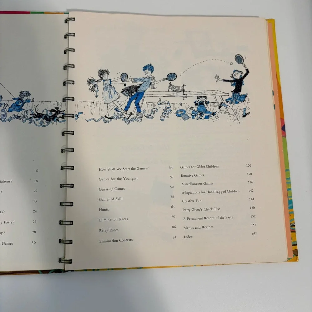 Betty Crocker Parties for Children Vintage 1964 Spiral Cookbook Kids Great